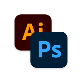 adobe Illustrator and adobe photoshop logo