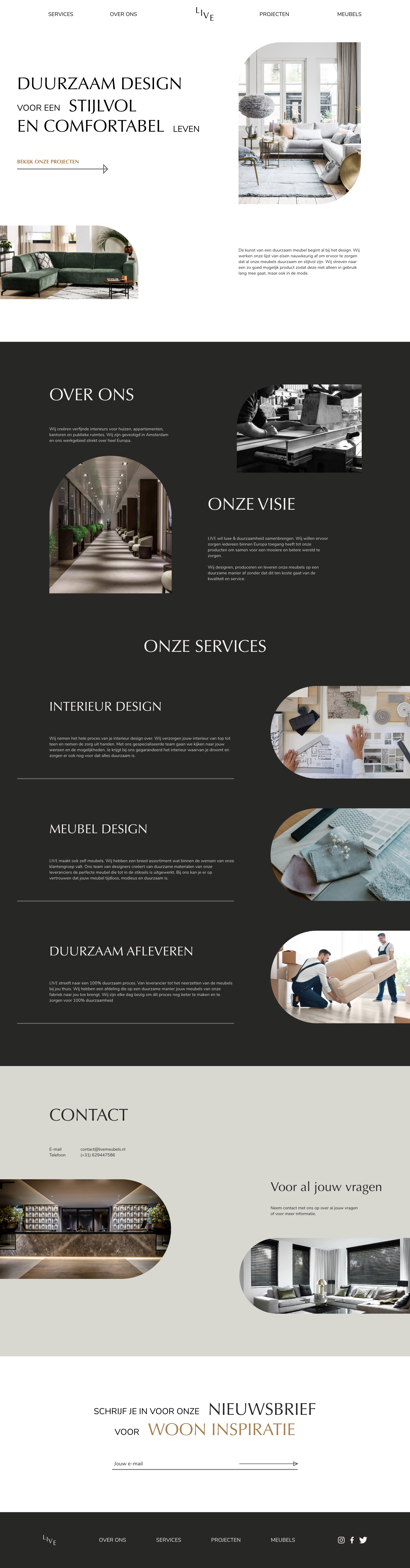 luxury furniture store web design